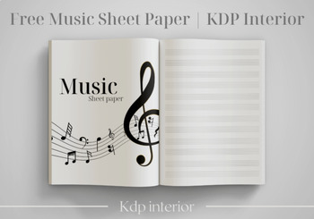 Preview of Free Music Sheet Paper | KDP Interior
