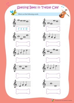 Music Bumblebees Free Music Notation Worksheets - Treble Clef | TpT