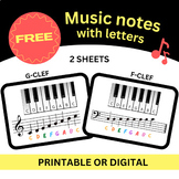 Free! - Music notes with letters
