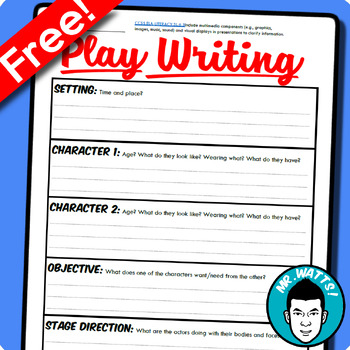 Preview of Free: My Play Write Scene Bundle