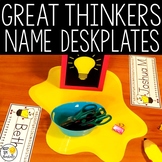 Free Name Plates Editable! - Great Thinkers Classroom Decor