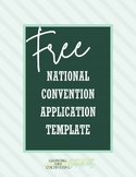 Free National Convention Application Template