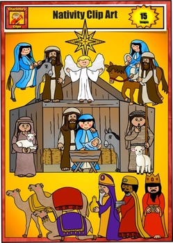 Preview of Nativity Clip Art from Charlotte's Clips: Catholic - Christian Series