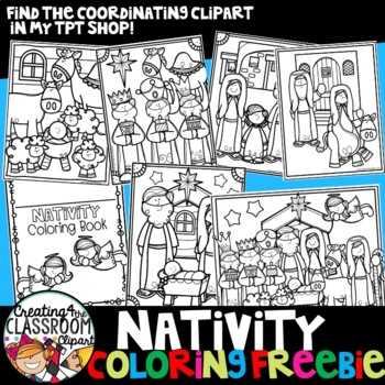 Preview of Free Nativity Coloring Pages {Free Christmas Coloring}