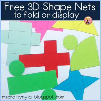 3d Shapes Free By Nyla S Crafty Teaching Teachers Pay Teachers