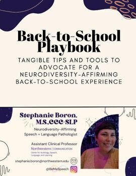 Preview of Free Neurodiversity-Affirming Back-to-School Playbook Resource