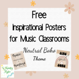 Free Neutral Boho Music Inspired Posters for Music Classrooms