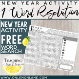 Free New Year Activities One Word Resolution Word Search New Years 2022 Bulletin