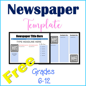 Newspaper Template Teaching Resources Tpt