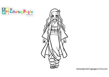 Nezuko Coloring Pages - Free Printable Coloring Pages for Kids