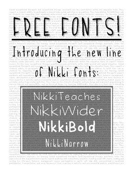 Preview of Free "Nikki" Fonts