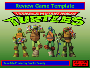 Preview of Free Ninja Turtle Powerpoint / Smartboard Game Template