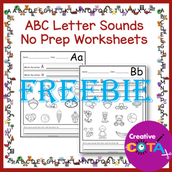 Preview of Free ABC Kindergarten Literacy Morning Work Letter Sounds & Phonics Worksheets