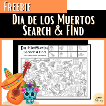 Preview of Free No Prep Dia de los Muertos Search and Find for Early Finishers