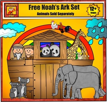 Preview of Free Noah's Ark Clip Art from Charlotte's Clips Catholic - Christian Series