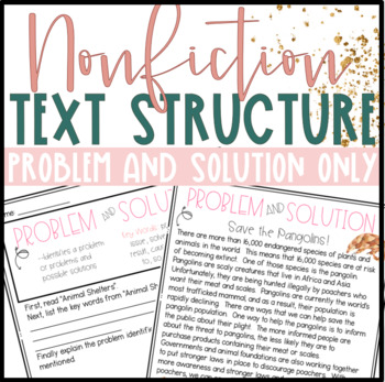 Preview of Free Nonfiction Informational Text Structures - Problem & Solution