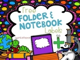 Free Notebook and Folder Subject Labels