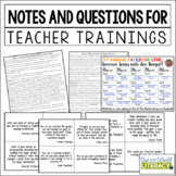Free Notes and Literacy Training for Teachers!