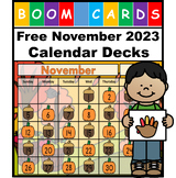 Free November Calendar Decks 2023 - Digital Calendar BOOM CARDS