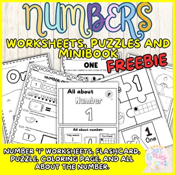 Free Number 1 No prep worksheets number 1 coloring pages and number 1 ...