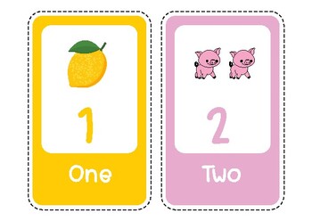 Preview of Free Number Flash cards
