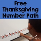 Free Number Line Fall Thanksgiving Turkey Math Center
