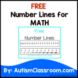 Free Number Lines for Math by Autism Classroom (Distance L