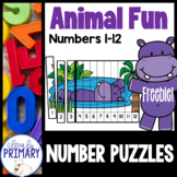 Free Number Puzzles 1-12 | Animals