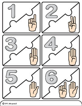 Free Number Puzzles by hand Counting for 1 to 10 by Mr-pencil | TPT
