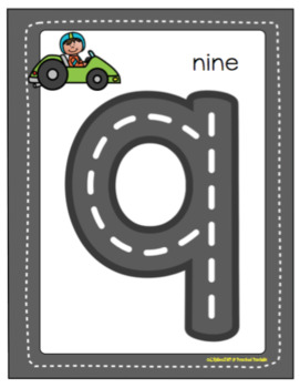 Free Number Road Mats by Preschool Printable | Teachers Pay Teachers