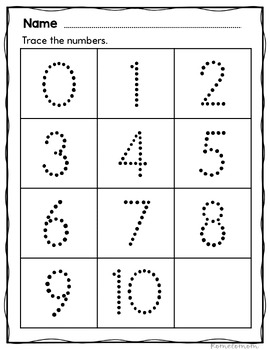 Free Number Tracing 0-10 | Writing Number 0-10 by Romelomom | TPT