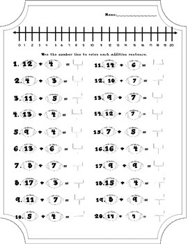 Preview of Free Number line addition