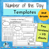 Number of the Day Templates FREE / 2-digit, 3-digit, Numbe