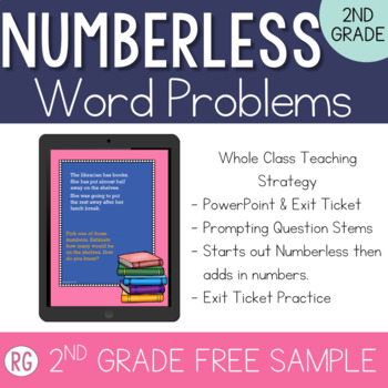 Preview of Free Numberless Word Problems 2nd Grade