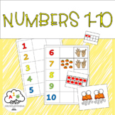 Free Numbers 1-10 Matching for Pre K