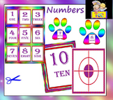 Math - Paw Prints - Clip Art - Numbers