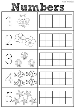 Free Numbers Practice KG1 by Ann's little roses | TpT