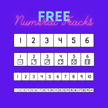 Preview of Free Numeral Tracks | Number Track Printable