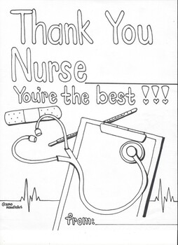 Preview of Free Nurses' Appreciation Writing/Drawing Pages