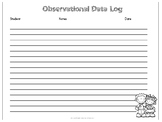 Free Observational Data Log by Teacher's Brain