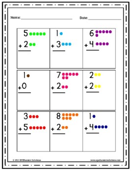 Free One Digit Addition Printables by SPEDucator Solutions | TPT