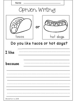 free opinion writing printable by kindermomma learning tpt