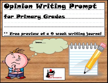 Preview of Free Opinion Writing Prompt for Primary Students