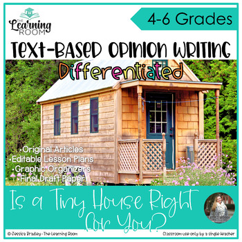 Preview of Free Opinion Writing Prompts with Articles: Living in Tiny Houses