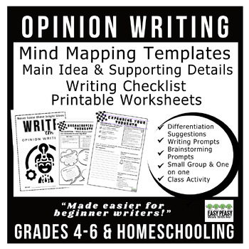 Preview of FREE Opinion Writing Template for Grades 4-6