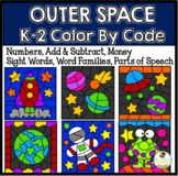Free Outer Space Color By Code K-2