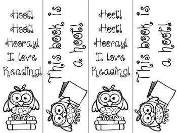 free owl bookmarks by atbot the book bug teachers pay teachers