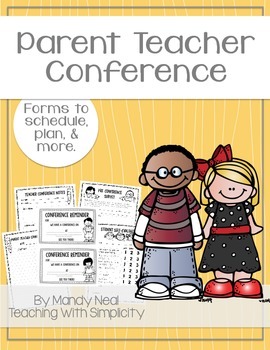 Preview of Free Parent Teacher Conference Forms ~ Free Printable