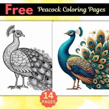 Preview of Free Peacock Coloring Pages