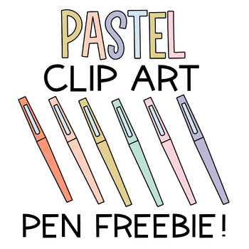 Free Pen Clipart Pastel Neutral Colors by Hey It's Miss H | TPT